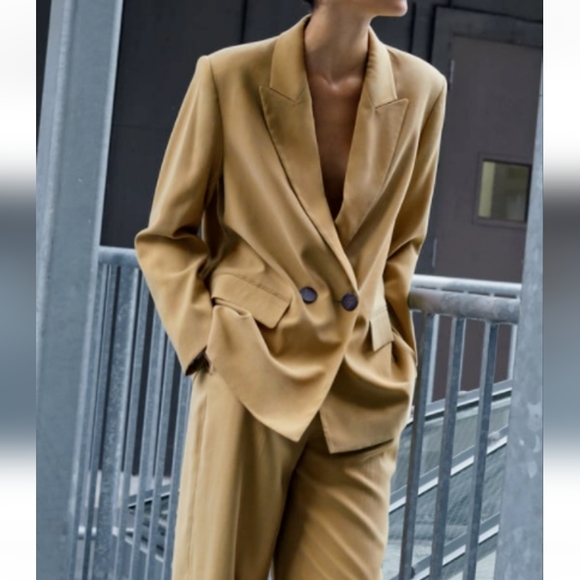 Zara Double breasted blazer and pants set - Picture 5 of 7